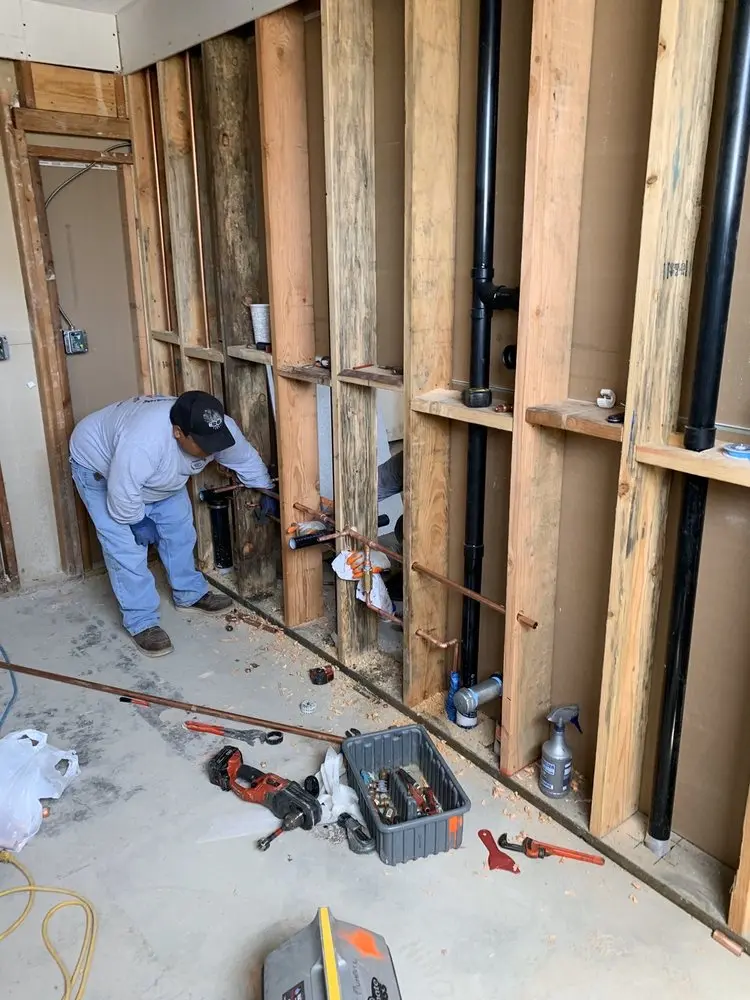 Commercial rough-in plumbing for Gas Line Repair in Cedar
